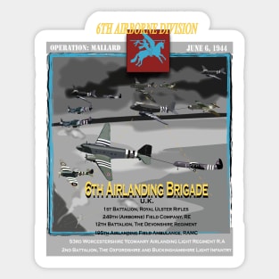 UK - c-47 6th AB dive--6TH AIRLANDING BDE--British  glider units1A Sticker